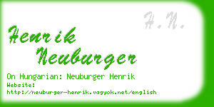 henrik neuburger business card